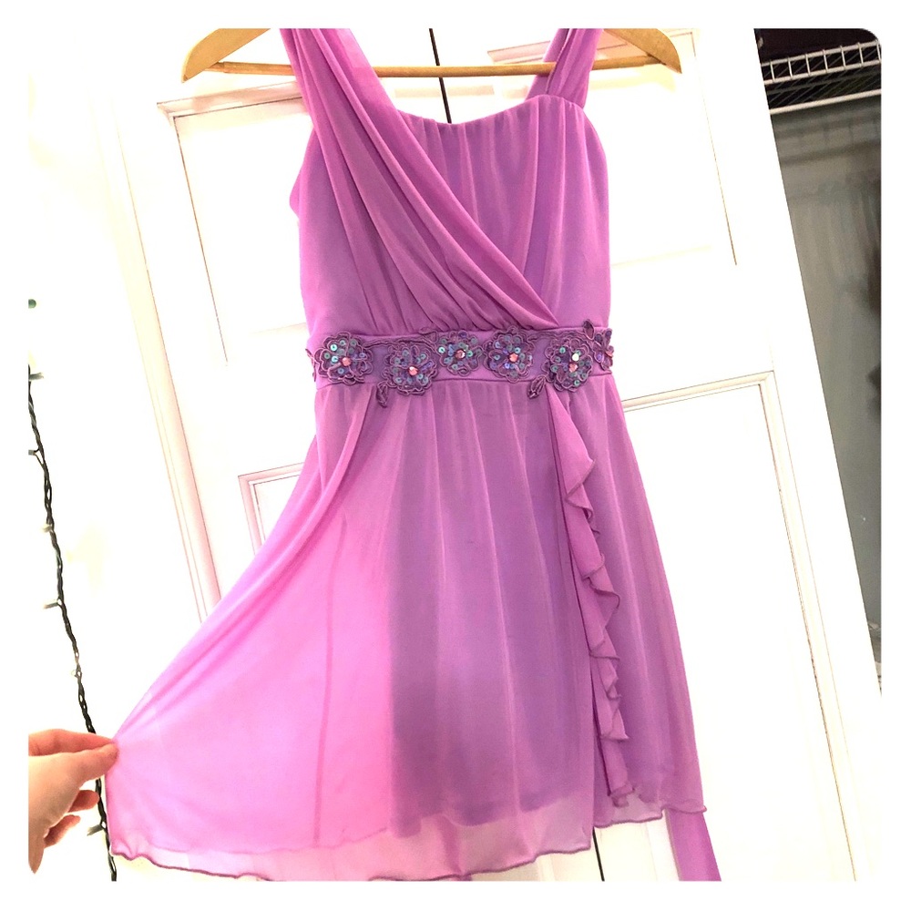 Light Purple Junior Jeweled Summer Dress